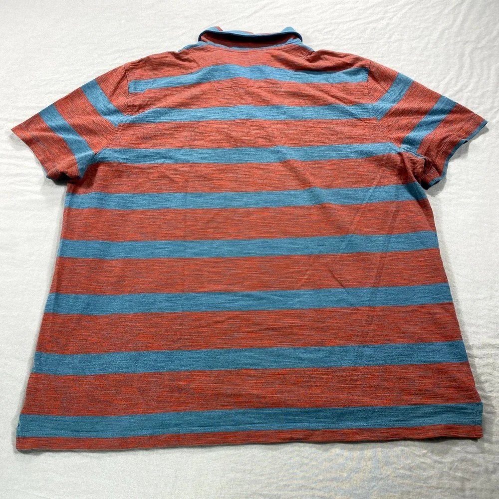 North Face Polo Shirt Adult Extra Large Red Gray Striped‎ Outdoor Casual Mens